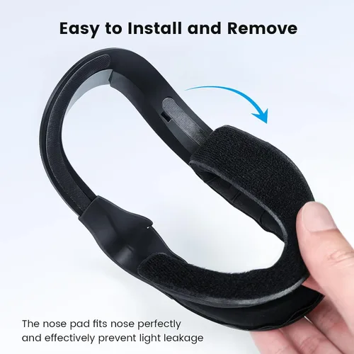 Vista 7 de LEKOYE Cooling Gel Face Pad Cover for Oculus Quest 2, Facial Interface with 2 Replacement Soft Face Cushion Pad, Including Anti-Leakage Nose Pad and