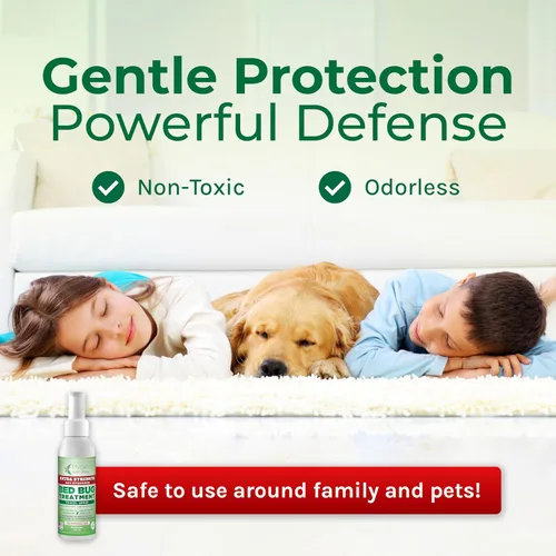 Vista 3 de Hygea Natural Spray de viaje natural extra fuerte para chinches y ácaros, tamaño aprobado por la TSA, apto para niños y mascotas, sin manchas