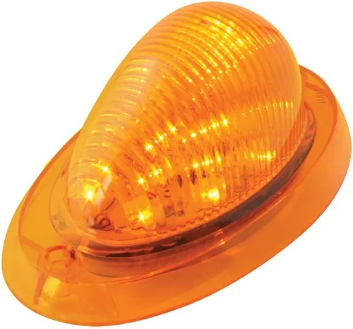 Vista 4 de GG Grand General 76372 Giro lateral y marcador ámbar/ámbar 12 luces LED con cubierta cromada para Freightliner