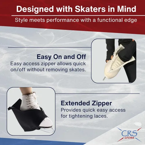 Vista 4 de CRS Cross Thermal Ice Skate Boot Covers with Zipper. Neoprene
