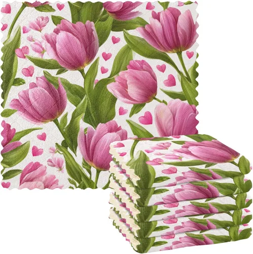 Vista 26 de Autumn Poppy Flowers06 - Juego de 6 paños de limpieza de microfibra para autos, máquina súper absorbente