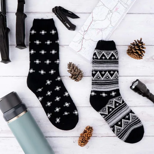 Vista 6 de HOT FEET Thermal Socks for Men 24 Pack, Extreme Cold Boots Socks -Winter Insulated Socks, Cold Weather Size 6-12.