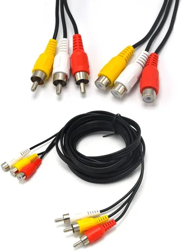 Vista 4 de Padarsey RCA - Adaptador divisor en Y, 2 hembras a 1 macho para audio y video, AV TV Cable Convert, pieza de 4