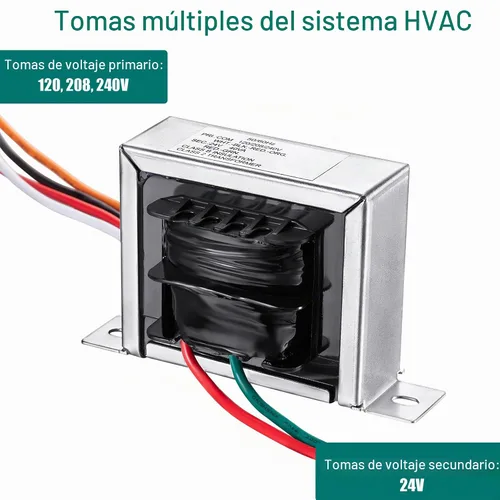 Vista 3 de 1 Paquete Transformador de Control 24V 40VA, Primario 120, 208, 240V Secundario 24V, Transformador de Horno HVAC Multi Tap