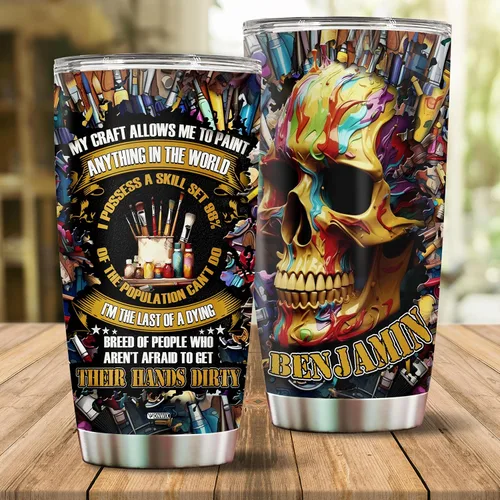 Vista 2 de Regalos personalizados para hombres, taza de viaje aislada de acero inoxidable de 20 onzas, taza de café, botella de agua, regalo para marido, hijo