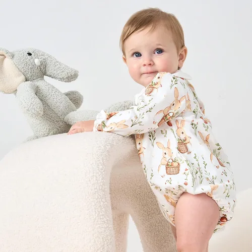 Vista 106 de pureborn Mameluco de algodón súper suave para bebés niños y niñas de 0 a 24 meses