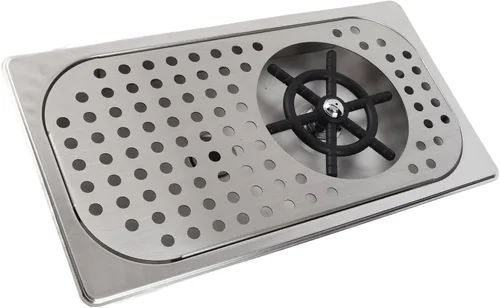 Vista 4 de Glass Rinser, 304 Stainless Steel Automatic Cup Washer for Home Bar Coffee Shop, with Drain Drip Tray