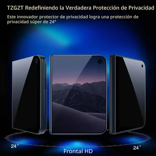 Vista 3 de TZGZT Paquete de 3 protectores de pantalla de privacidad para iPhone Duo Dureza 9H de grado industrial, compatible con fundas, con protectores