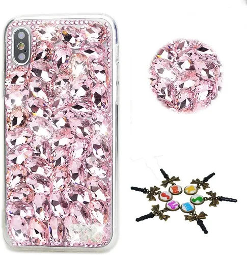 Vista 13 de Sparkle Case compatible con Samsung Galaxy Z Flip 2 5G - Elegante - Funda 3D hecha a mano con diamantes de imitación de diamantes de imitación