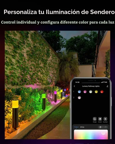 Vista 6 de Lumary - Luces inteligentes de camino de bajo voltaje 2100LM paquete de 6, IP65 impermeable, 24 V