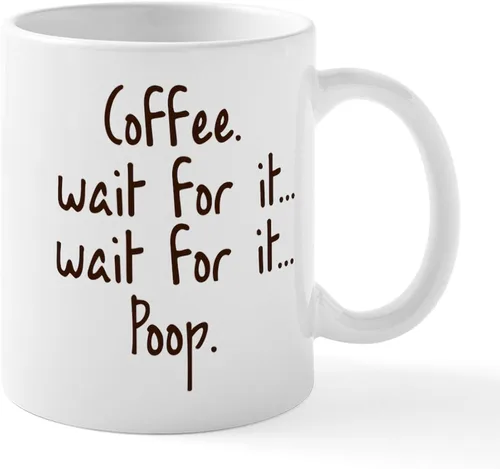 Vista 61 de CafePress Time To Poop Mugs Taza de café de cerámica de 11 oz (11.0 fl oz)