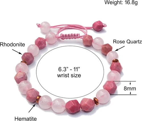 Vista 41 de Pulseras de la amistad, pulsera de obsidiana negra arcoíris para mujeres y hombres, 0.394 pulgadas (0.394 in), ojo de tigre, hematita y cristal