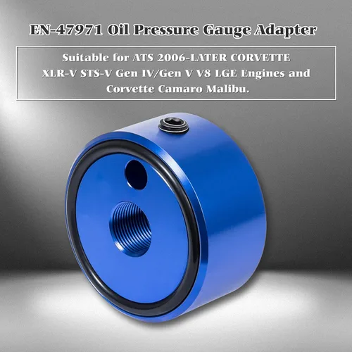 Vista 3 de EN-47971 y 7219 Adaptador de manómetro de aceite compatible con motores GM 4.8L, 5.3L, 5.7L, 6.0L 1996-2006 en motores V8 de generación IV y V