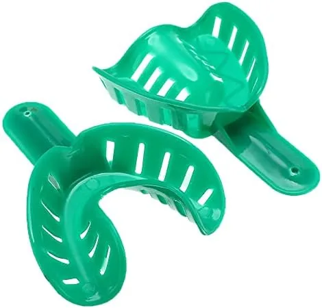 Vista 4 de 12 unids bandejas de impresión dental Kit de soporte de dientes de plástico bandejas dentales materiales cuidado oral