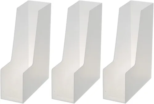Vista 17 de YBM HOME Organizador vertical para archivos, diseño frontal abierto para un fácil acceso a archivos, documentos y revistas, ideal para oficina