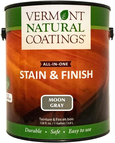 Vista 12 de Vermont Natural Coatings PolyWhey Stain & Finish - Champlain Blue - Cuarto de galón