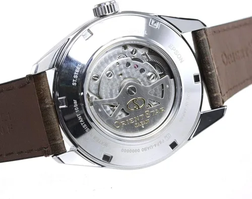 Vista 3 de ORIENT Reloj automático analógico para hombre con correa de cuero RE-AV0006Y00B, Marrón, Correa