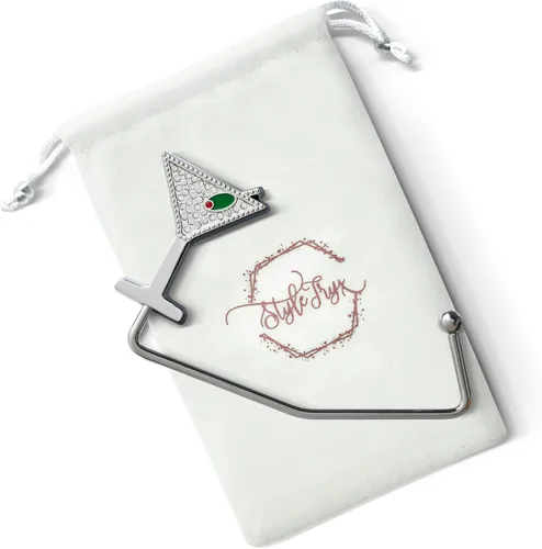 Vista 9 de Gancho para bolso de Martini o colgador de bolso para mesa o bar, con diamantes de imitación deslumbrante, brillante y elegante soporte para bolsas