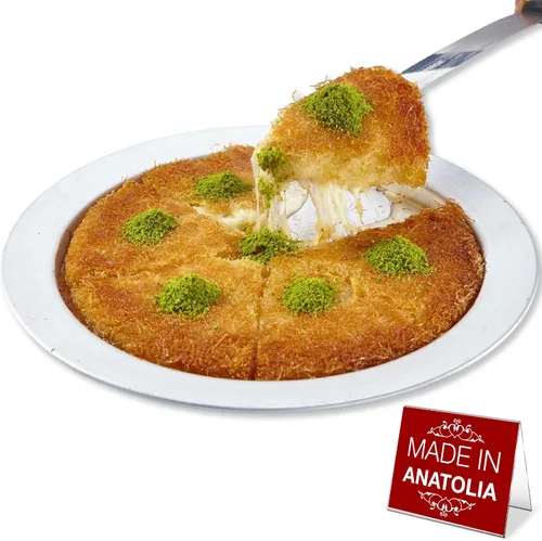 Vista 8 de Hakan Kunafa - Platos de servir para Kataifi Sartén de aluminio para hornear y servir Kunefe Molde para masa Knafeh Phyllo Fillo Plato
