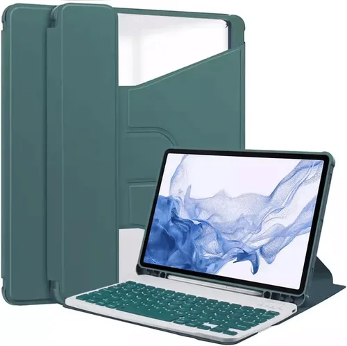 Vista 24 de kaidisen Funda con teclado giratorio 360° para Galaxy Tab S6 Lite de 10.4 pulgadas, soporte vertical, teclado magnético desmontable, funda Azul/claro