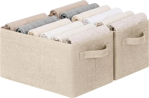 Vista 14 de GRANNY SAYS Contenedores de almacenamiento para armario, cesta de Beige