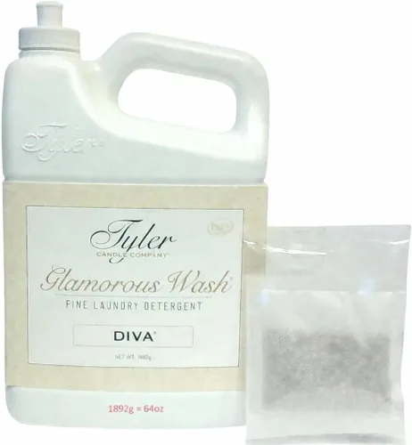Vista 10 de Tyler Candle Wash Diva - Detergente para ropa de 32 onzas líquidas con bolsa para secadora, tapa a prueba de derrames