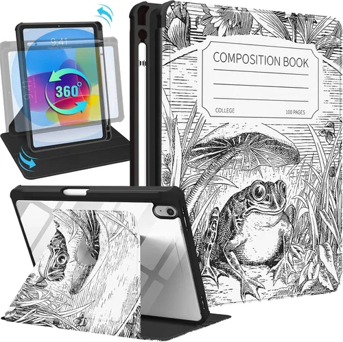 Vista 9 de Uppuppy Funda para iPad A16 – para Funda de iPad 10ª Generación 10.9 Pulgadas Linda Mujeres Niñas Femenina Bonita Kawaii Dibujos Animados Perro