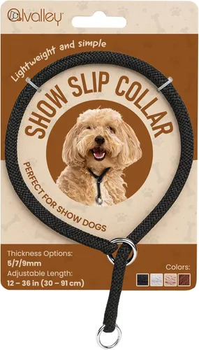 Vista 16 de Show Slip Collar – Collar de perro de conformación – Perfecto para cachorros pequeños a perros grandes – Collar de perro de diseño para el hogar
