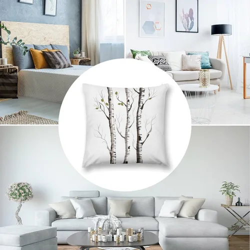 Vista 5 de Fundas de almohada decorativas de 12 x 12 pulgadas, funda de almohada corporal de abedul cuadrada para sofá, cama, sofá o sala de estar, protectores