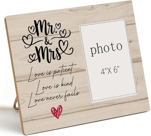 Vista 14 de I Love You Most Gifts - Marco de fotos de madera con corazones para él, su cumpleaños, aniversario, Navidad, regalo sentimental "I Love You