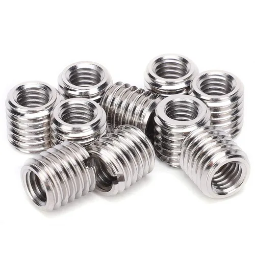 Vista 9 de 10 piezas de inserción de rosca autorroscante, tuerca reductora de acero inoxidable de 0.236 in hembra M3x0.0.197 in macho M5x0.0.315 in