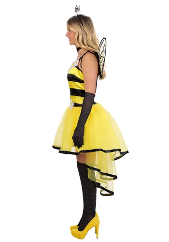 Vista 4 de Disfraz de Vestido de Reina Abeja para Mujer Multicolor