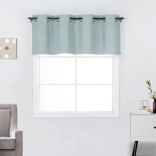 Vista 29 de Rooney Cortinas cortas negras para ventana, cortinas opacas con aislamiento con ojales, para cocina, sótano, oficina, 2 piezas, 30 x 36 pulgadas por
