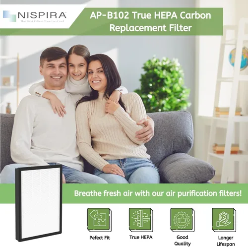 Vista 4 de Nispira Filtro HEPA verdadero AP450F compatible con el purificador de aire Envion Allergy Pro AP450. 1 paquete