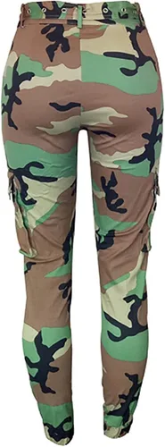 Vista 7 de LKOUS Pantalones cargo de camuflaje para mujer