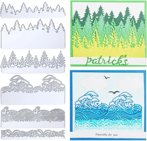 Vista 10 de ORIGACH 3 piezas de troqueles de corte de metal para el Día de la Madre y Feliz Día del Padre, plantillas de estampado en relieve para manualidades