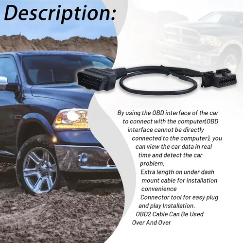 Vista 3 de Cable de derivación de puerta de enlace de seguridad, adaptador de herramienta de diagnóstico, cable conector compatible con Dodge Cummins RAM 1500