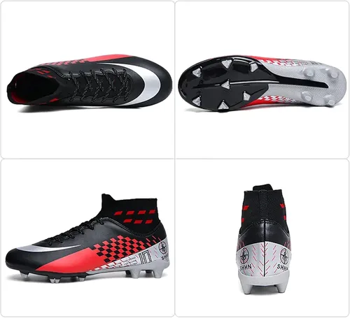 Vista 3 de Qzzsmy Tacos de fútbol deportivos para hombre zapatos de fútbol de alta calidad zapatos deportivos para niños grandes