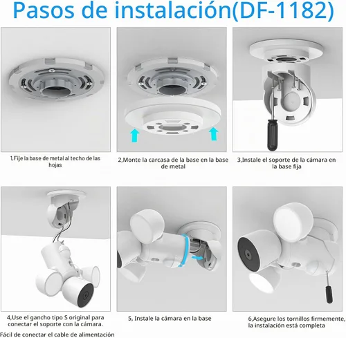 Vista 4 de Soporte de alero para Google Nest Cam con reflector - Soporte de cámara de seguridad para reflector al aire libre (blanco)