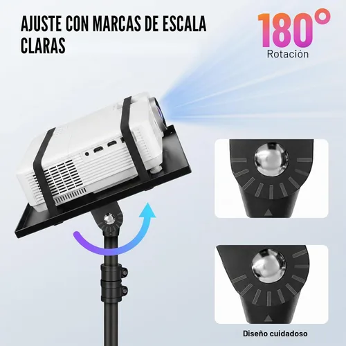 Vista 2 de CAHAYA Soporte para Proyector Trípode Ajustable - Estable para Tabletas, Teléfonos, Libros, Altura 26" a 51.5", Soporte Multifuncional para Laptop