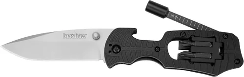 Vista 3 de Kershaw Select Fire (1920); navaja multifunción con hoja de acero inoxidable 8Cr13MoV de 3.4 pulgadas, mango de nailon relleno de vidrio negro
