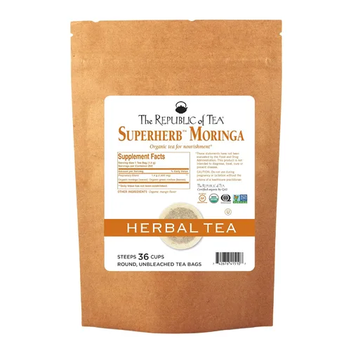 Vista 35 de The Republic of Tea Té de hierbas Rooibos rojo de almendra, coco y macarrón, 36 bolsas de té de repuesto