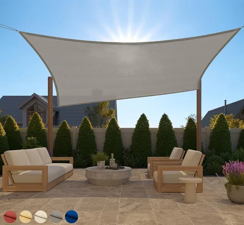 Vista 39 de GORILLA GRIP - Toldo parasol resistente, protección UV, resistente a la decoloración, desgarros y óxido, rectangular, con bordes curvos que bloquean