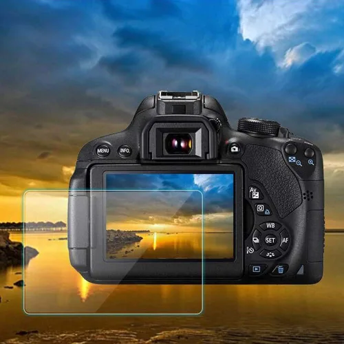 Vista 2 de PCTC Protector de pantalla 1500D compatible con Canon EOS Rebel T7 T6 T5 1300D 1200D 1500D Protector de vidrio templado EOS 2000D (paquete de 3)