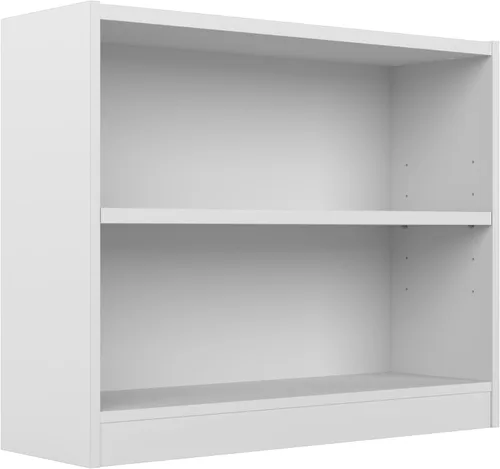 Vista 11 de Bush Furniture Universal - Estantería pequeña de 2 estantes en acabado gris ceniza, estantería de almacenamiento bajo y exhibición
