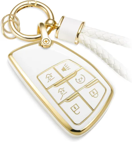 Vista 36 de Funda para Llavero Mercedes con Llavero de Cuerda Trenzada de Metal, Funda de Llave Suave Mejorada para Carcasa de Llavero Remoto Inteligente Sin