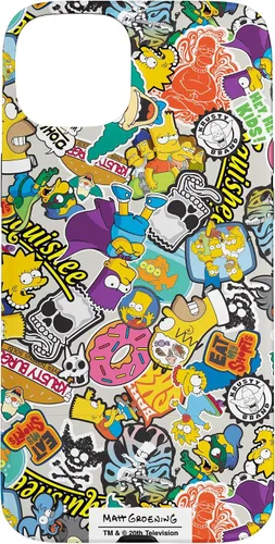 Vista 9 de Funda de collage de pegatinas para iPhone 14 Pro Max de Los Simpson