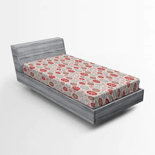 Vista 48 de Ambesonne Juego de sábanas bajeras veganas, ilustración de plátanos simétricamente alineados con patrón de frutas exóticas, funda de cama