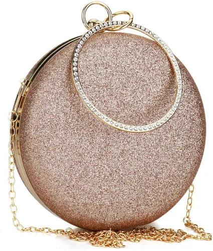 Vista 4 de Gets Bolso de mano con asa superior para mujer, con anillo circular de diamantes de imitación