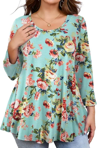 Vista 3 de JollieLovin Camiseta básica de manga 34 para mujer